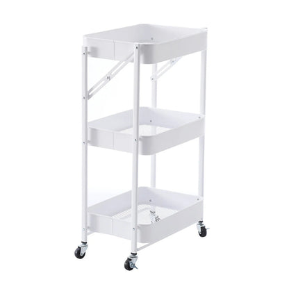 3-Tier Rolling Metal Storage Organizer Mobile Utility Cart