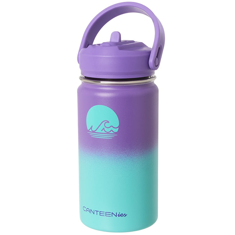 Water Bottle with Hair Scrunchie and Stickers Matching Gift Set