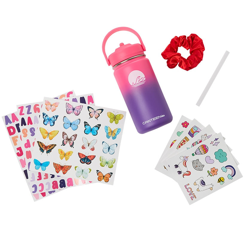 Water Bottle with Hair Scrunchie and Stickers Matching Gift Set#select-item_berry-breeze