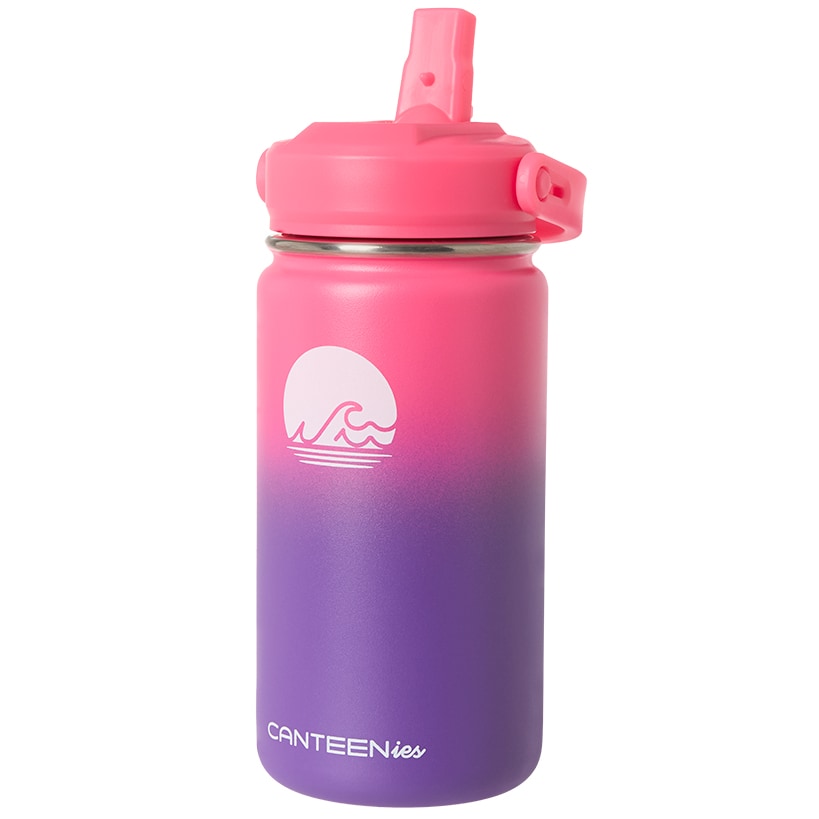 Water Bottle with Hair Scrunchie and Stickers Matching Gift Set