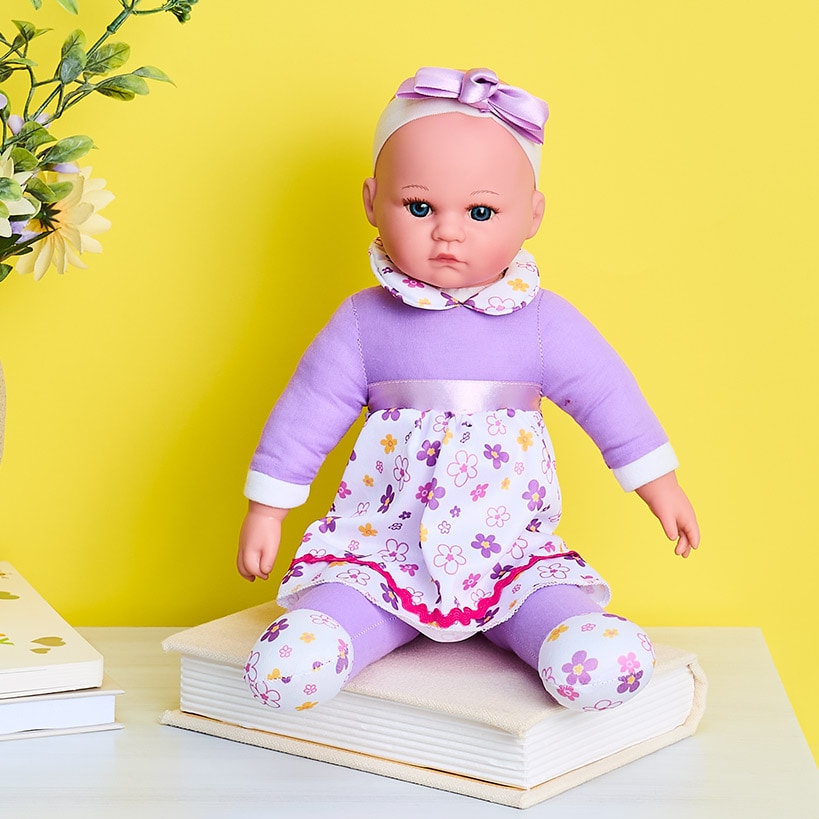 Charming 14" Baby Doll with Poseable Limbs - Perfect for Play and Cuddles#select-color_purple