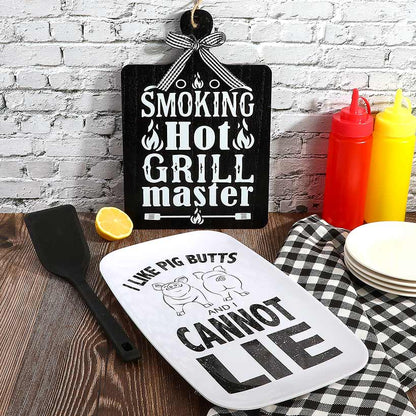 Hilarious Pig Butts Serving Platter with Pig Icon
