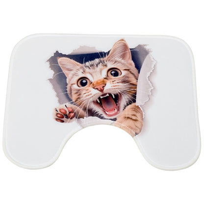 Cat Memory Foam Bath Rugs and Shower Curtain 16 Pc Set