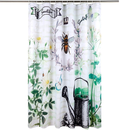 Honey Bee Memory Foam Bath Rugs and Shower Curtain 16-Pc. Set