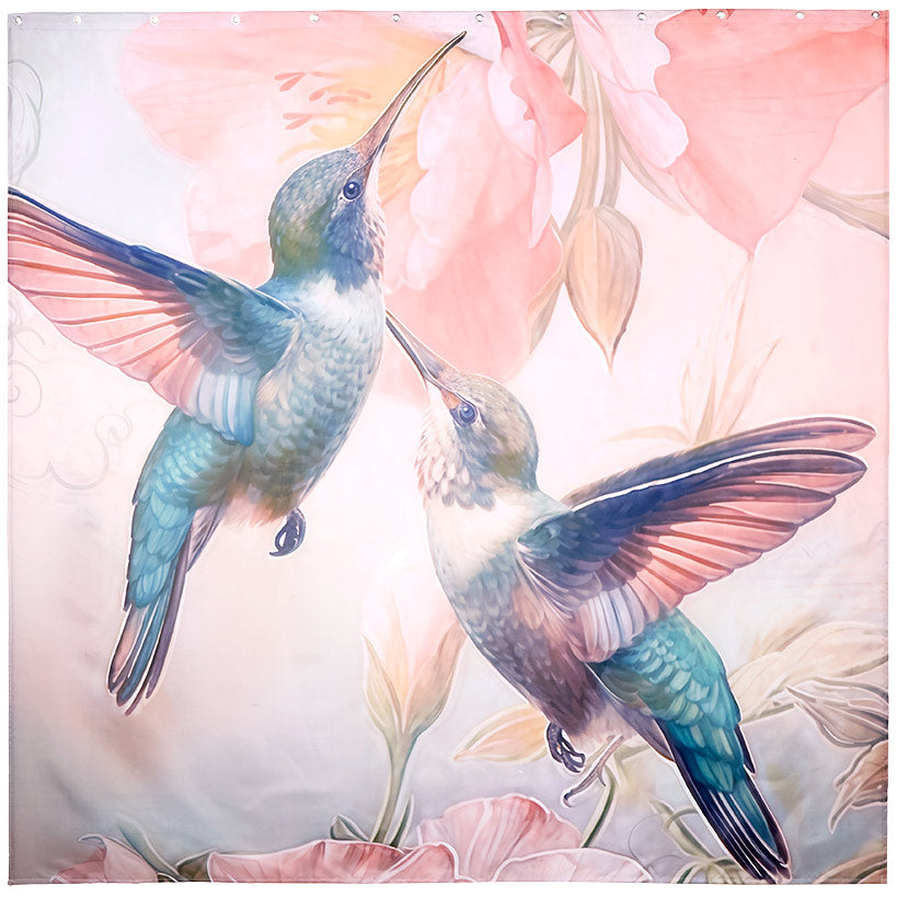 Hummingbird Memory Foam Bath Rugs and Shower Curtain 16-Pc. Set