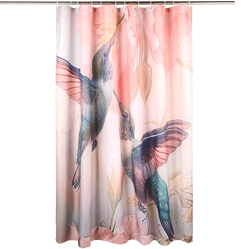 Hummingbird Memory Foam Bath Rugs and Shower Curtain 16-Pc. Set