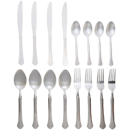 Gibson Everyday Stainless Steel Silver Flatware Set - 16-Pc.