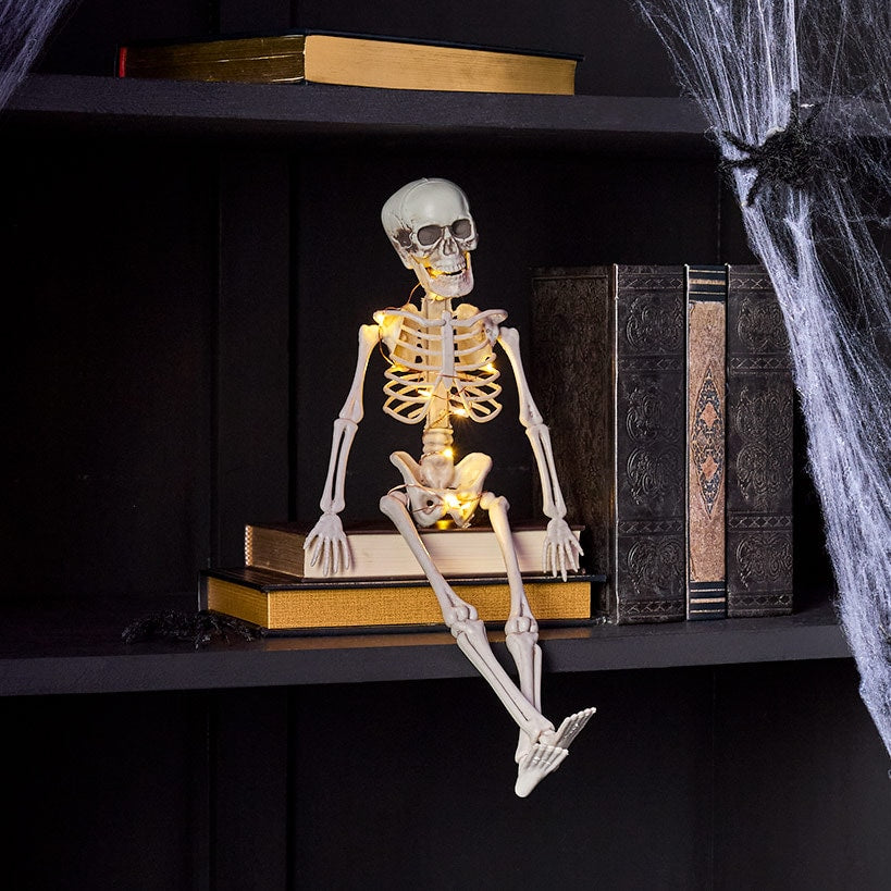 Halloween Skeleton Poseable Lighted Decor 16 Inch 35 Inch and 65 Inch#select-height_16"