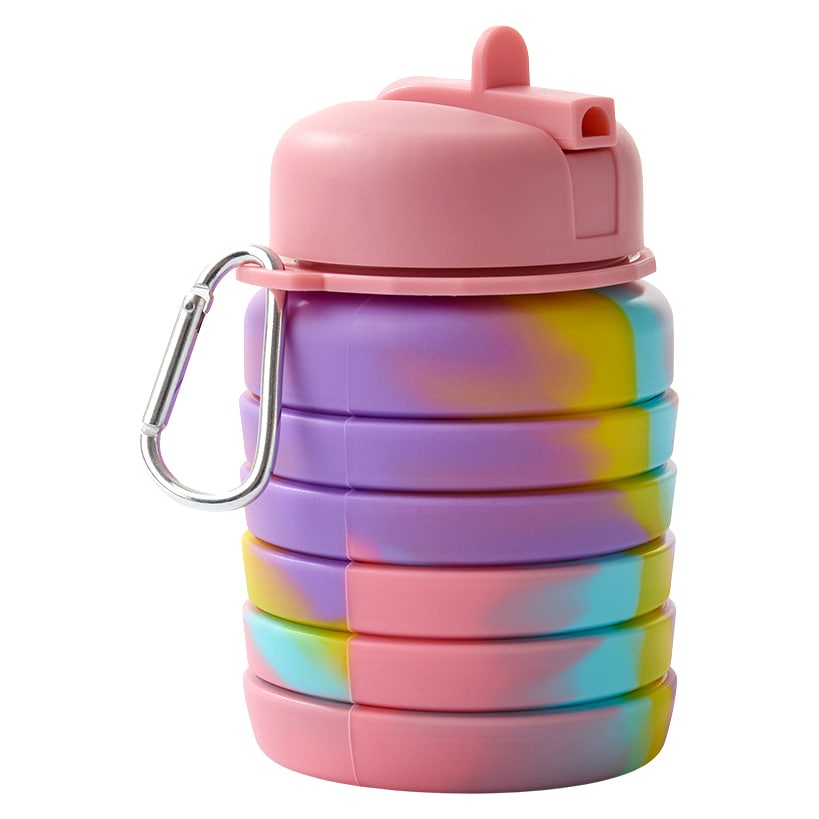 Collapsible Silicone Water Bottle - 17oz. - Outdoor, Hydration, Travel#select-item_pink-tie-dye