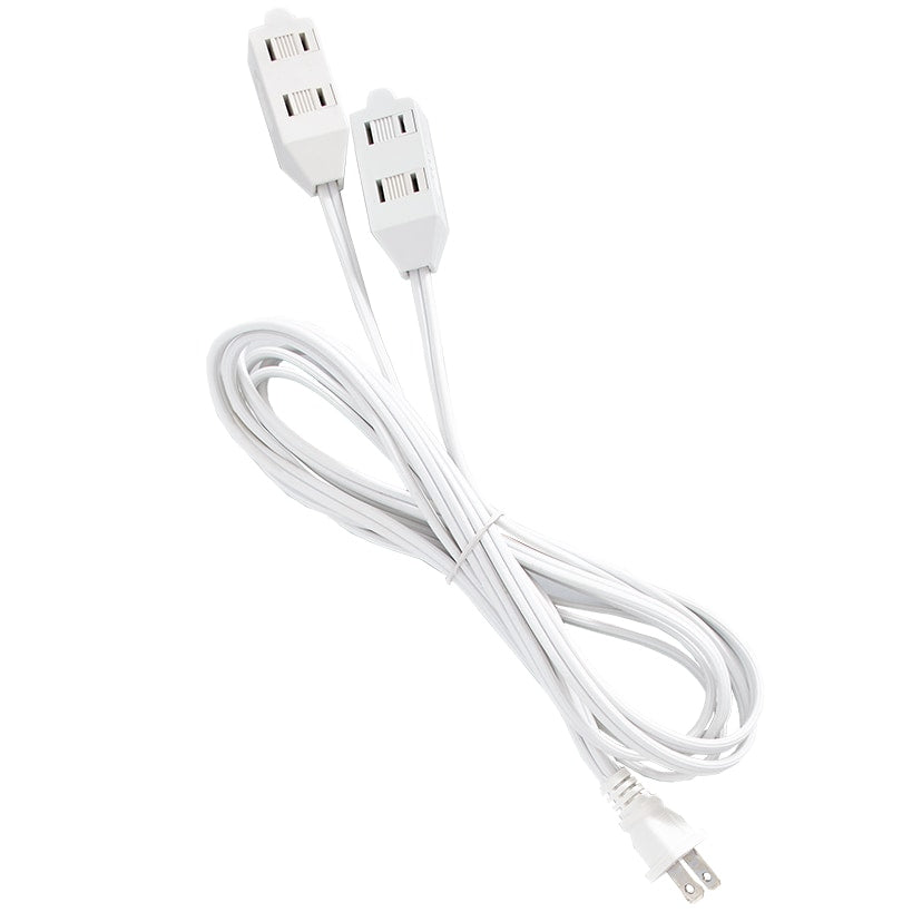 Split Extension Cord Power Strip - 6 Polorized Outlets and 2 Cords