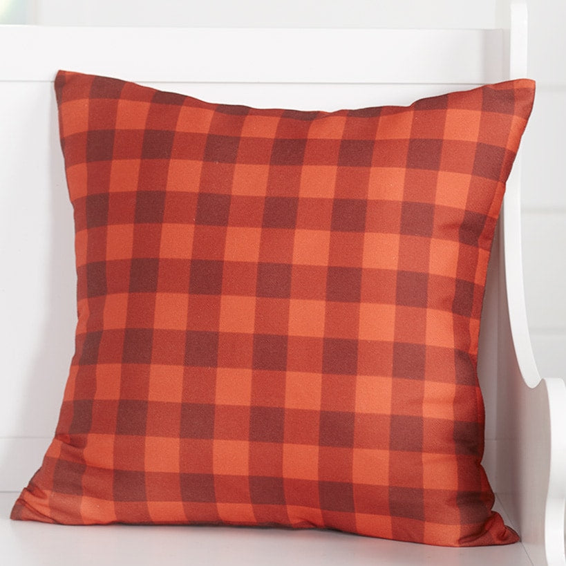 18" Tonal Plaid Accent Pillows