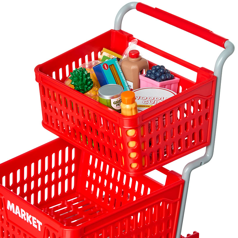 18" Doll Shopping Cart With Food Accessories