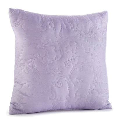 18" Quilted Damask Seafoam Blue Accent Pillow