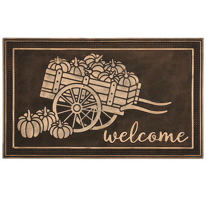 Welcome Garden Wagon Rubber Doormat or Set of 2 Rubber Stair Treads