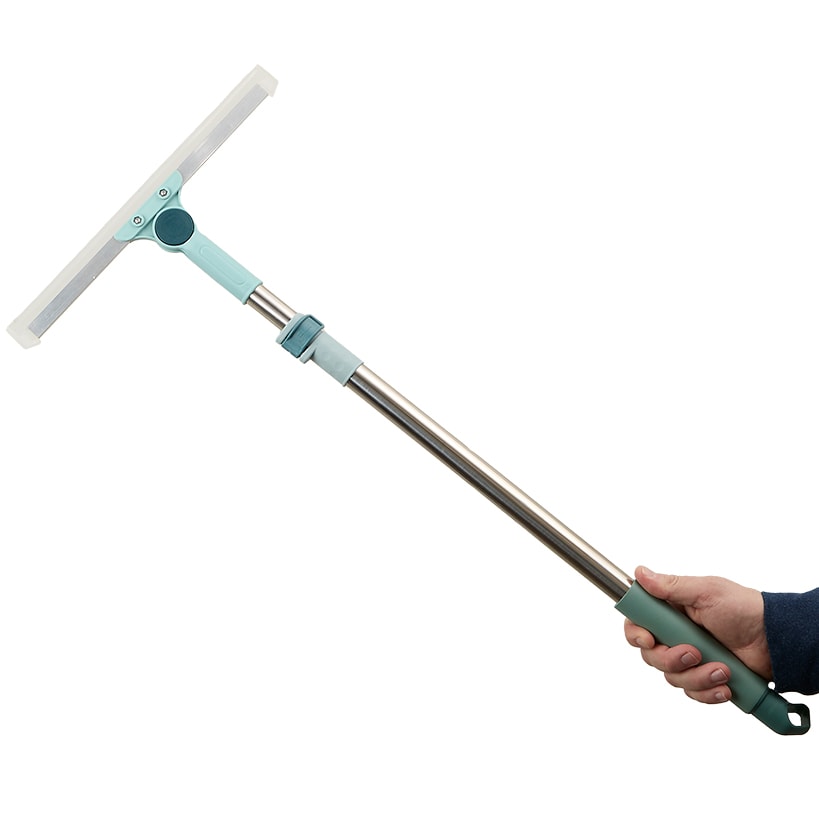 2-In-1 Window And Floor Squeegees 180 Degree With Telescoping Hand