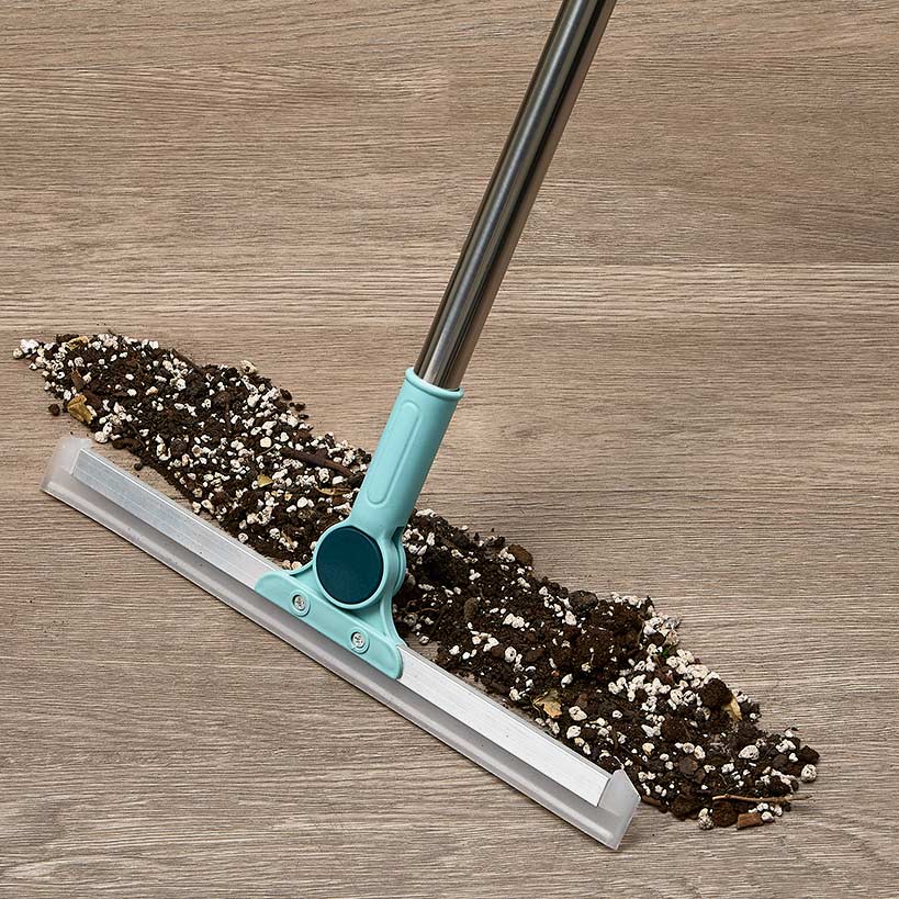2-In-1 Window And Floor Squeegees 180 Degree With Telescoping Hand