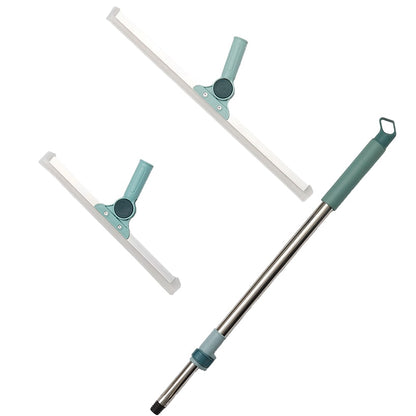 2-In-1 Window And Floor Squeegees 180 Degree With Telescoping Hand