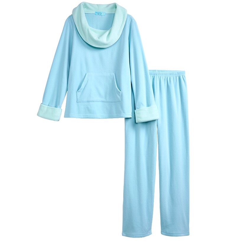 Fleece Pajama Lounge Set 2 Pieces Blue, Pink, or Lilac#select-color_blue