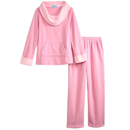 Fleece Pajama Lounge Set 2 Pieces Blue, Pink, or Lilac