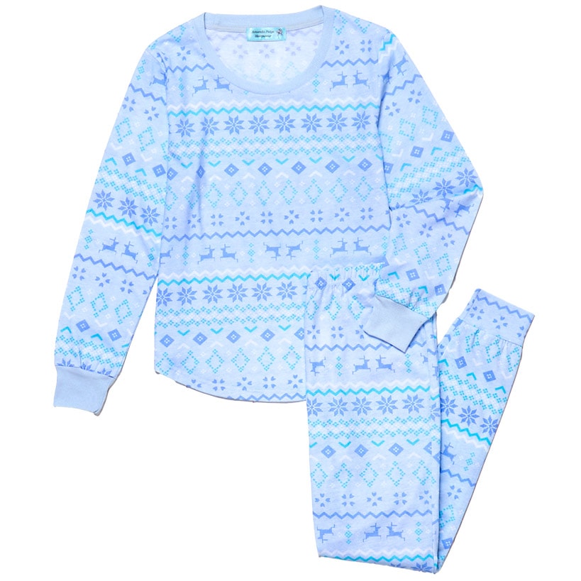 Women's Fair Isle Knit Pajama Set#select-color_blue