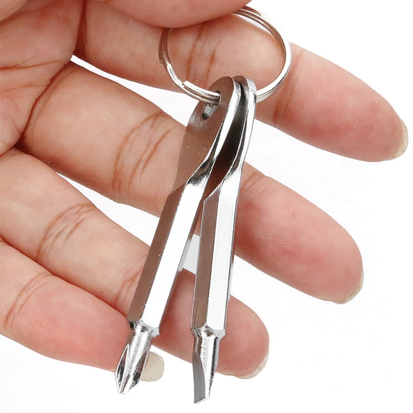 Screwdriver with Keys in Keyring 2 pc