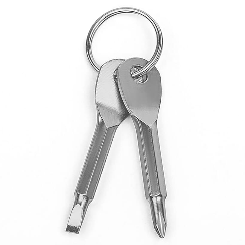 Screwdriver with Keys in Keyring 2 pc