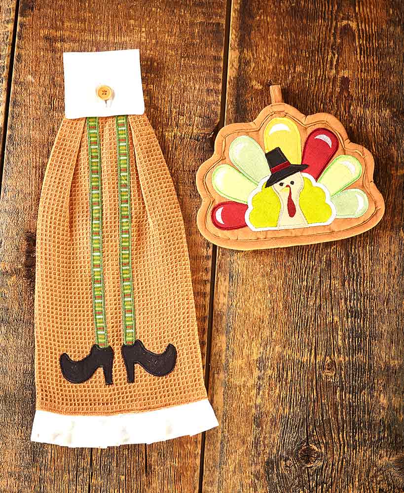 2-Pc. Kitchen Towel and Oven Mitt Set#select-set_turkey