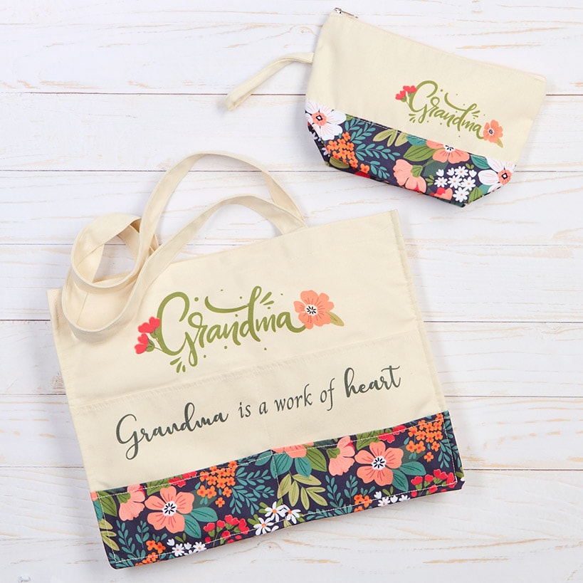 Floral Tote Bag and Clutch Matching Set#select-design_grandma