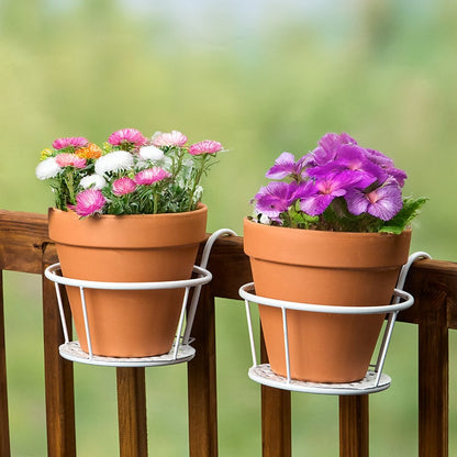 trellis plant pot holders Lakeside Railing Flower Pot Holders for Balcony or Deck 2 Pack