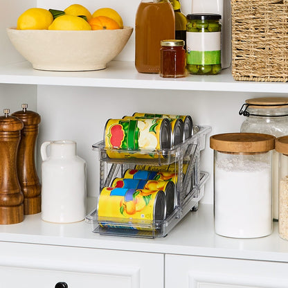 Expandable Kitchen Pantry Can Organizer - 2-Tier