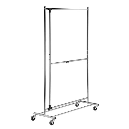 Rolling Clothes Rack 2-Tier