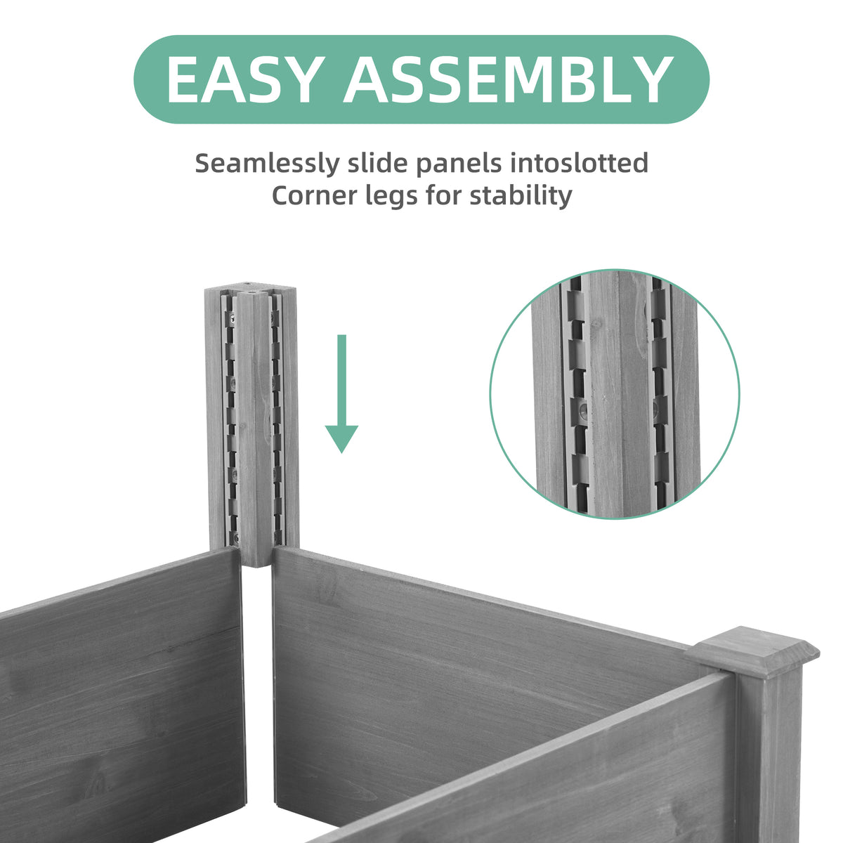 Over Ground Raised Garden Bed 96x28x10'', Large Long Planter Box for Outdoor, Tool-Free Assembly - image 7