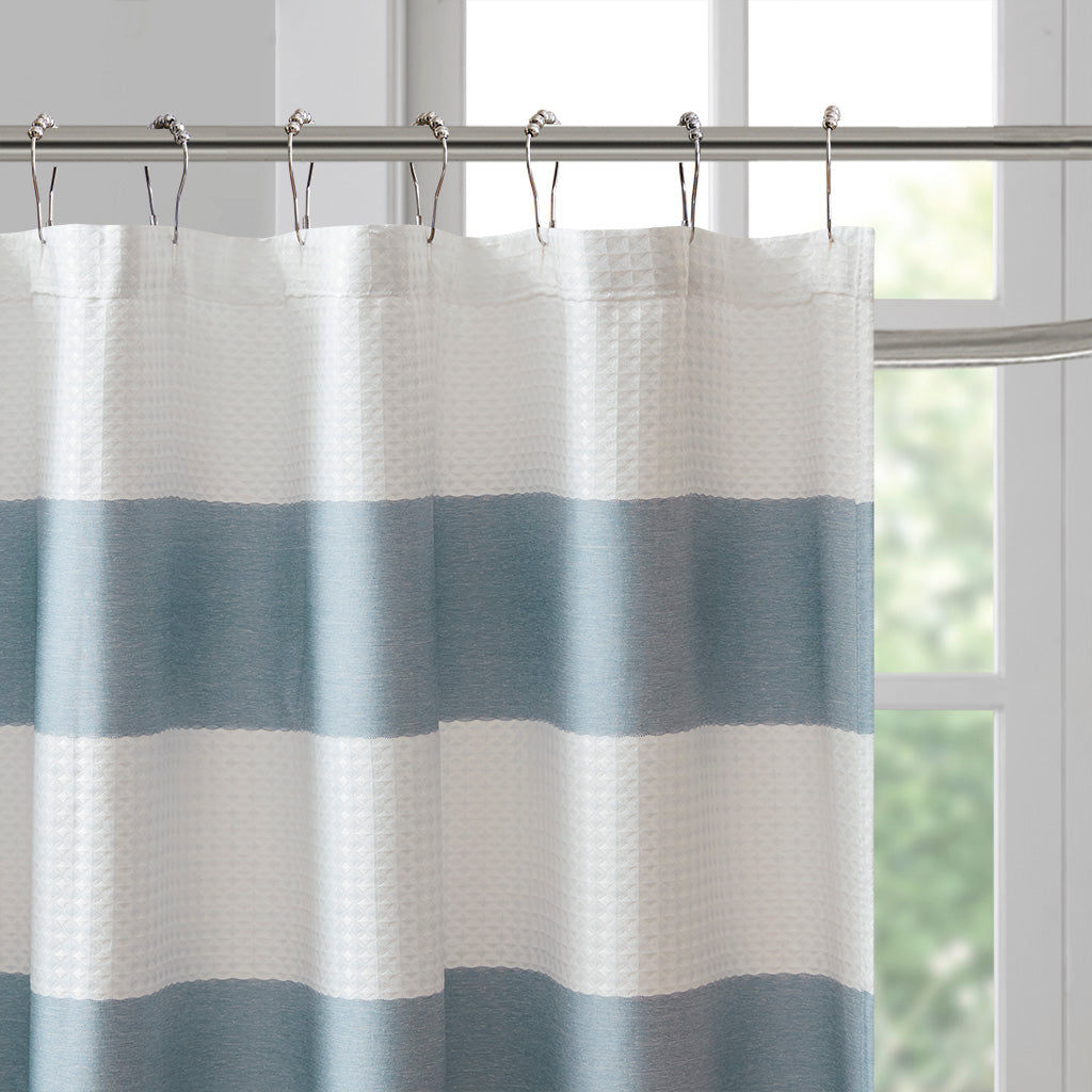 Shower Curtain with 3M Treatment Blue 72x72" - image 8