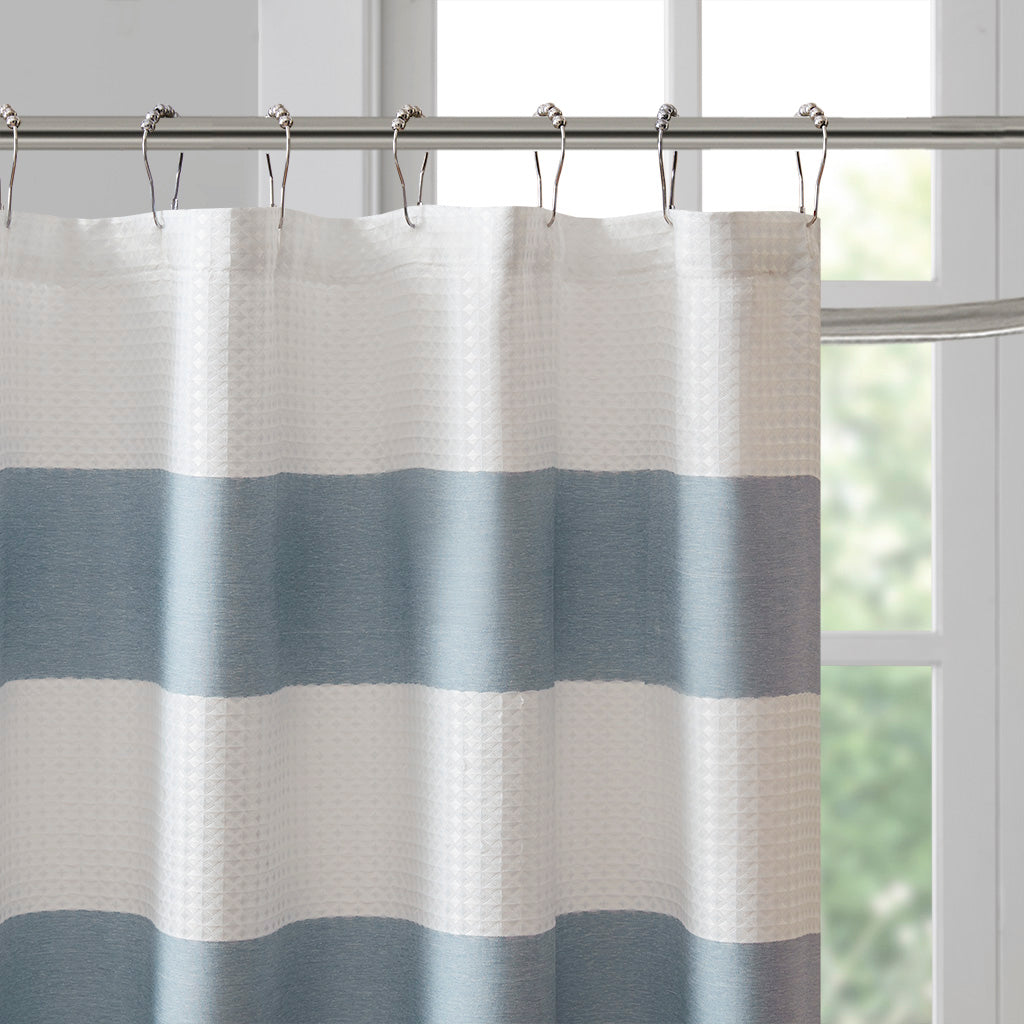 Shower Curtain with 3M Treatment Blue 72x72" - image 5