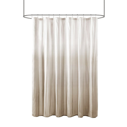 Ombre Printed Seersucker Shower Curtain Taupe 72x72" - image 5