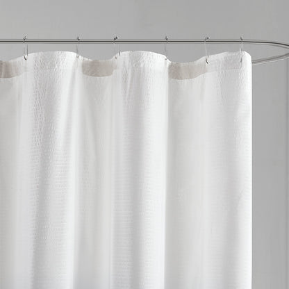 Ombre Printed Seersucker Shower Curtain Grey 72x72" - image 2