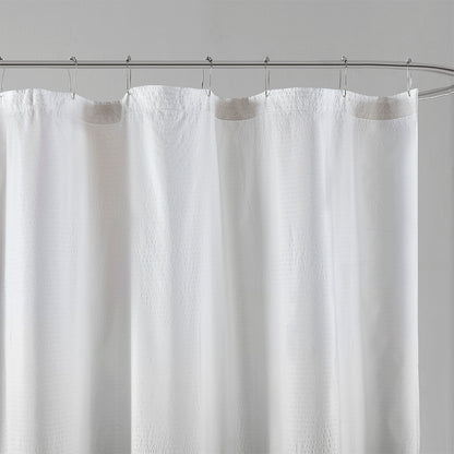 Ombre Printed Seersucker Shower Curtain Grey 72x72" - image 3