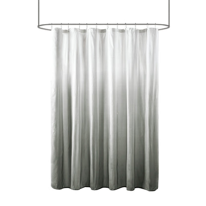 Ombre Printed Seersucker Shower Curtain Grey 72x72" - image 4