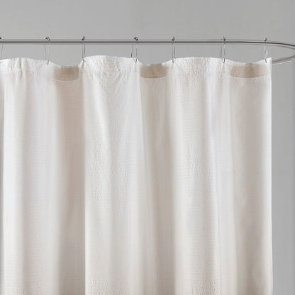 Ombre Printed Seersucker Shower Curtain Taupe 72x72" - image 4