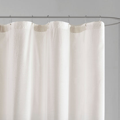 Ombre Printed Seersucker Shower Curtain Taupe 72x72" - image 3