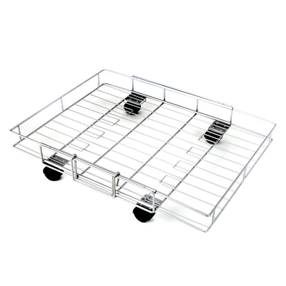 Expandable Rolling Metal Storage Basket Home and Kitchen