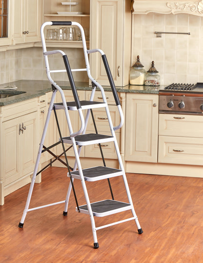 3 or 4 Step Folding Ladder with Handrails or Ladder Tool Caddy