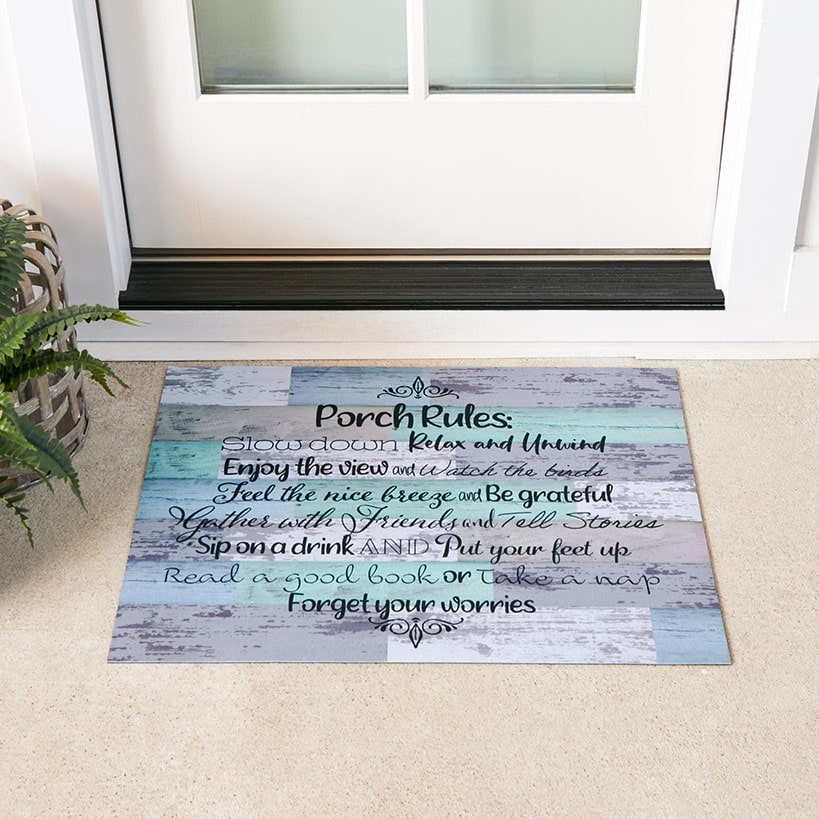 Porch Rules Indoor/Outdoor Area, Accent, or Runner Rug#select-rug_accent
