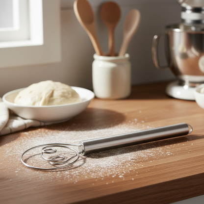 Stainless Steel Dough Whisk 12"