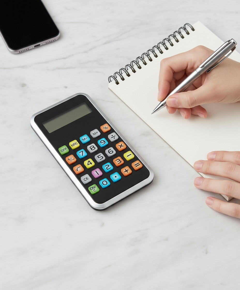 Easy Read Calculator with Colorful Keys