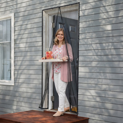 Magnetic Mesh Screen Door,  Measures 39" X 81"