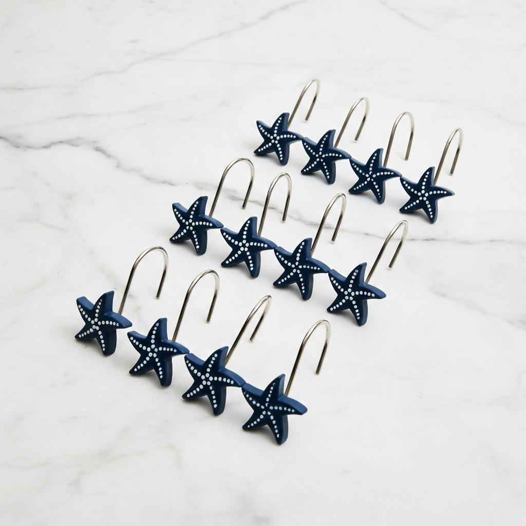 Niko Bath Collection, Shower Curtain, Hooks, Valance, Hand Towels, and Rug