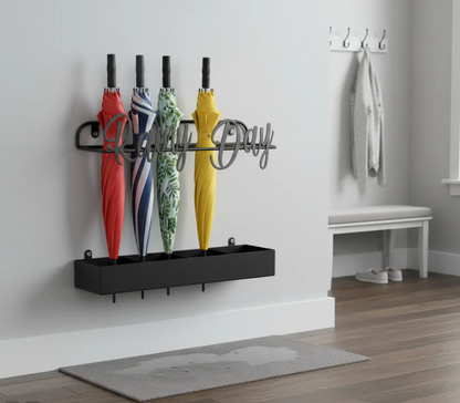 Entryway Wall-Mounted Umbrella Stand - 4 Slots