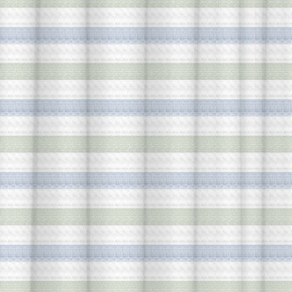 Homewear Blue Wide Stripe Yarn Dyed Shower Curtain with Buttonhole Top