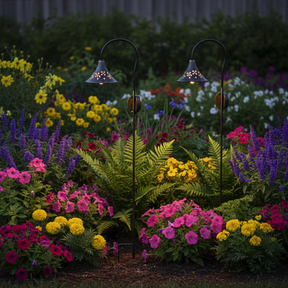 Solar Shadow Cast Shepherd's Hook Garden Stake